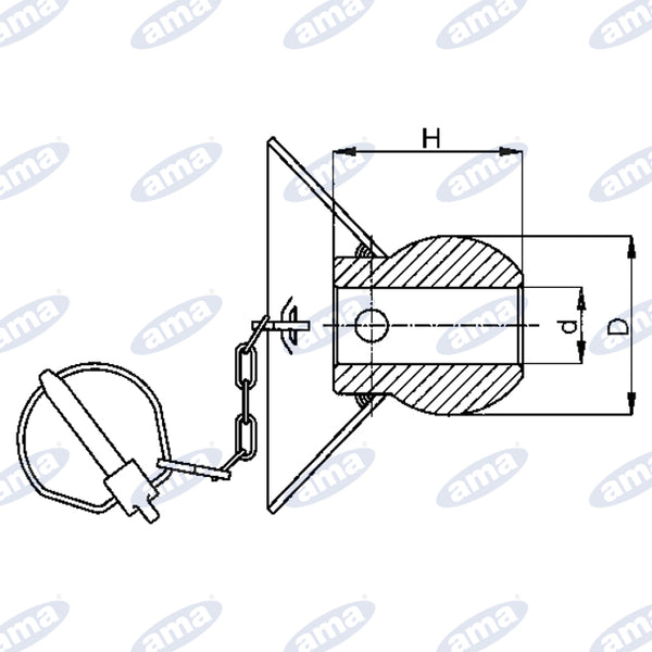 Category 1 Lower Link Ball with Flange | Agristore USA | AGRISTORE USA