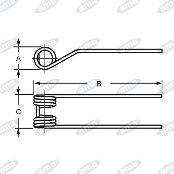Bush Hog Tedder Tines - 8-Pack American Made Replacement Tines For Hay Tedders 11 thumbnail image