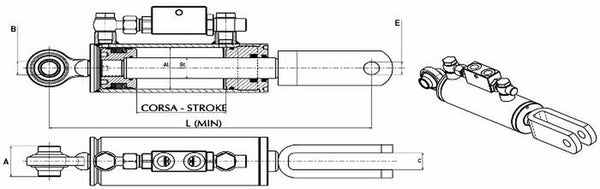 Hydraulic Side Link: 15 5/8