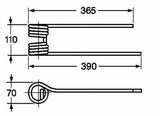 John Deere E126667 Hay Tedder Tine (Right-Hand/CW)