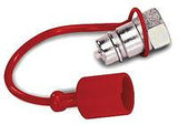 1/4" Female Dust Cap for Male Quick Coupler - Red