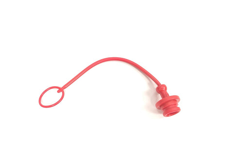 1/4" Male Dust Cap for Female Quick Coupler - Red