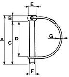 Wirelock Pin, Round - 3/8" x 1 1/2" (10 mm x 38 mm)