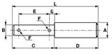 Cat 1/2 Lower Link Step Pin, 7 1/16" Long