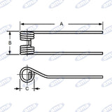 Galfre 0067GS, GT46S Hay Tedder Tine