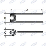 Frontier KN57609000 Hay Tedder Tine