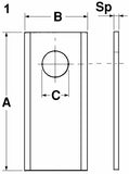 BCS 58029045 Disc Mower Blade