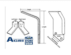 Tiller blade for SOVEMA LASER 